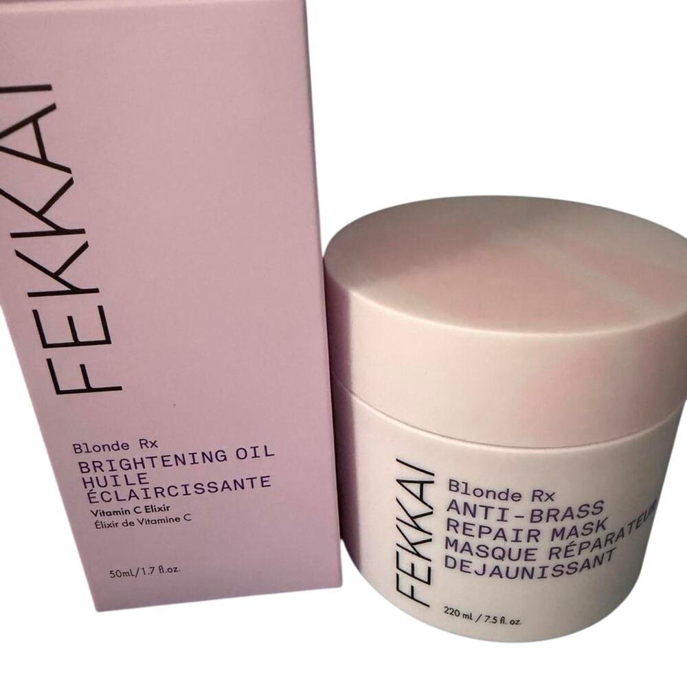 FEKKAI Blonde Rx Haircare Bundle – Brightening Oil + Anti-Brass Repair Mask